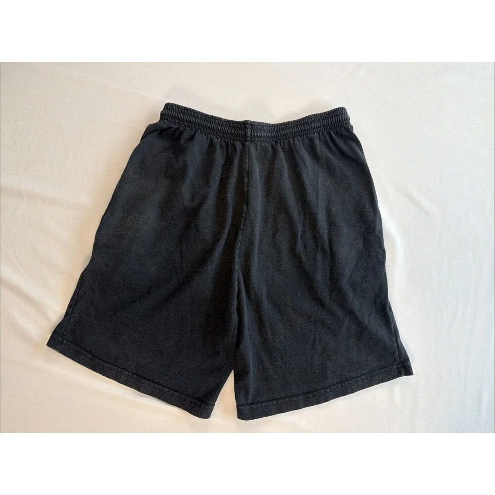 Vintage 90s Pro Spirit Washed Black Sweatshorts L USA Boxy Skate Lounge Gym